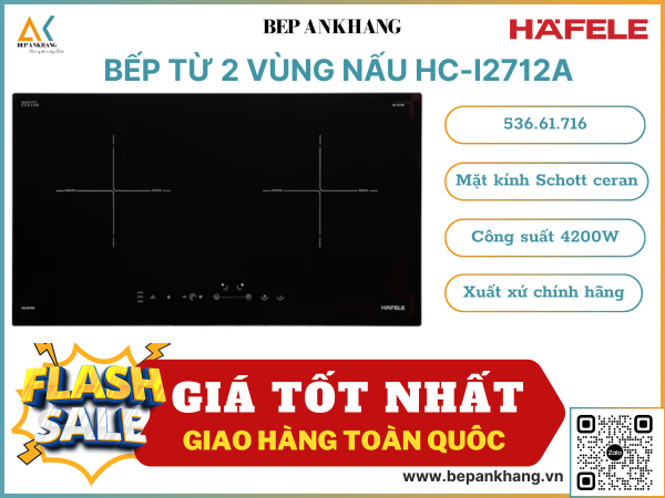 Bếp từ 2 vùng nấu Hafele HC-I2712A 536.61.716